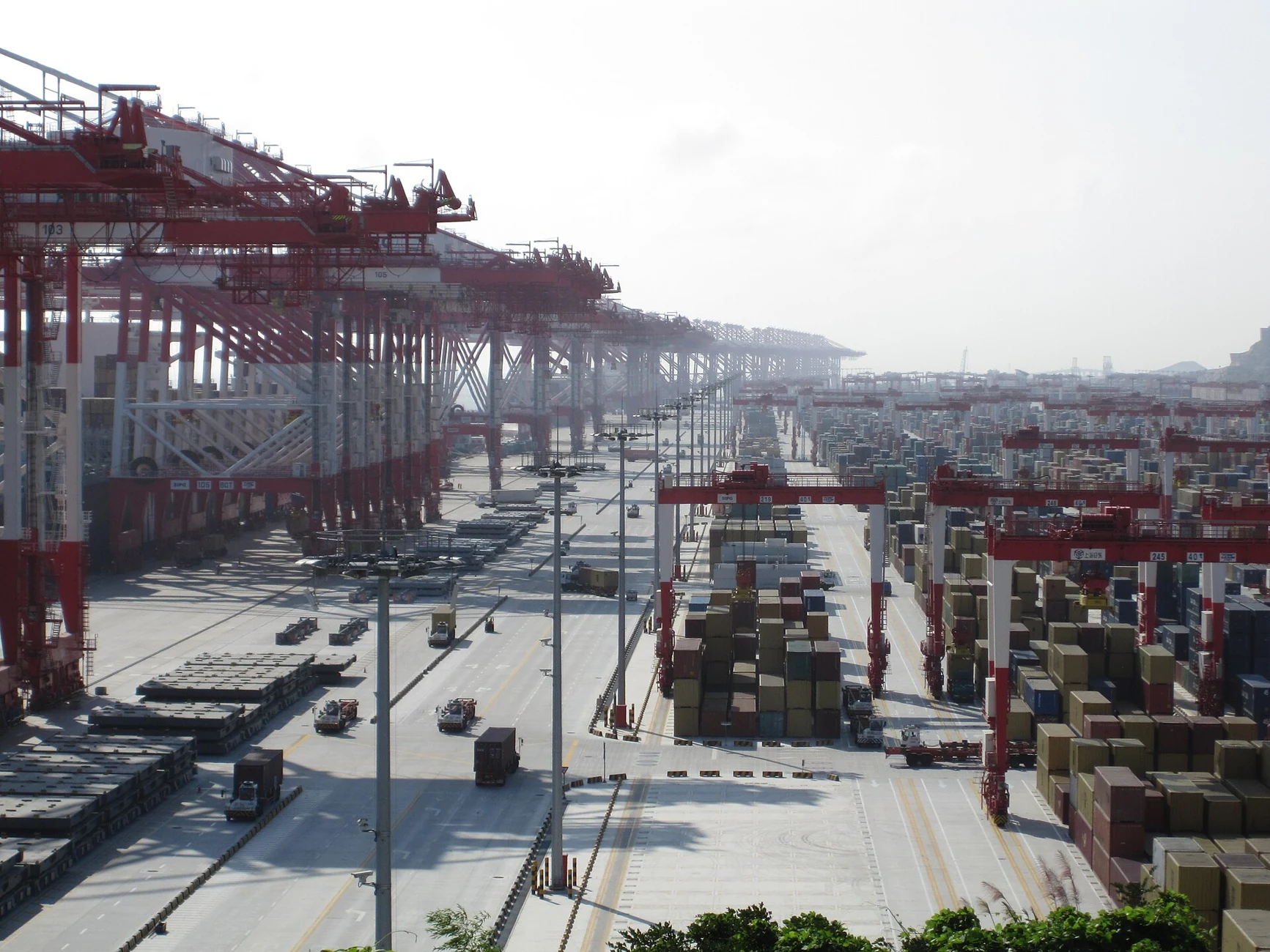 View of Yangshan Deep Water Port