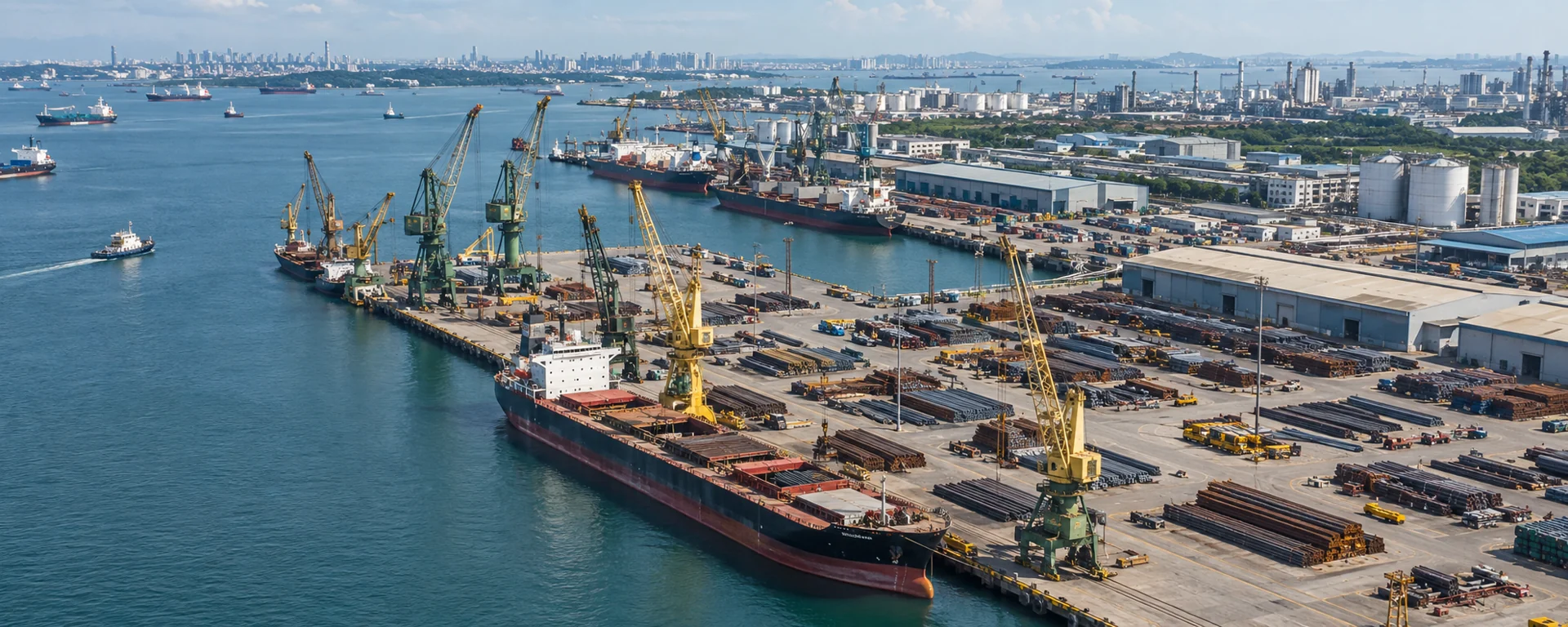 Illustrative port scene for Jurong Port