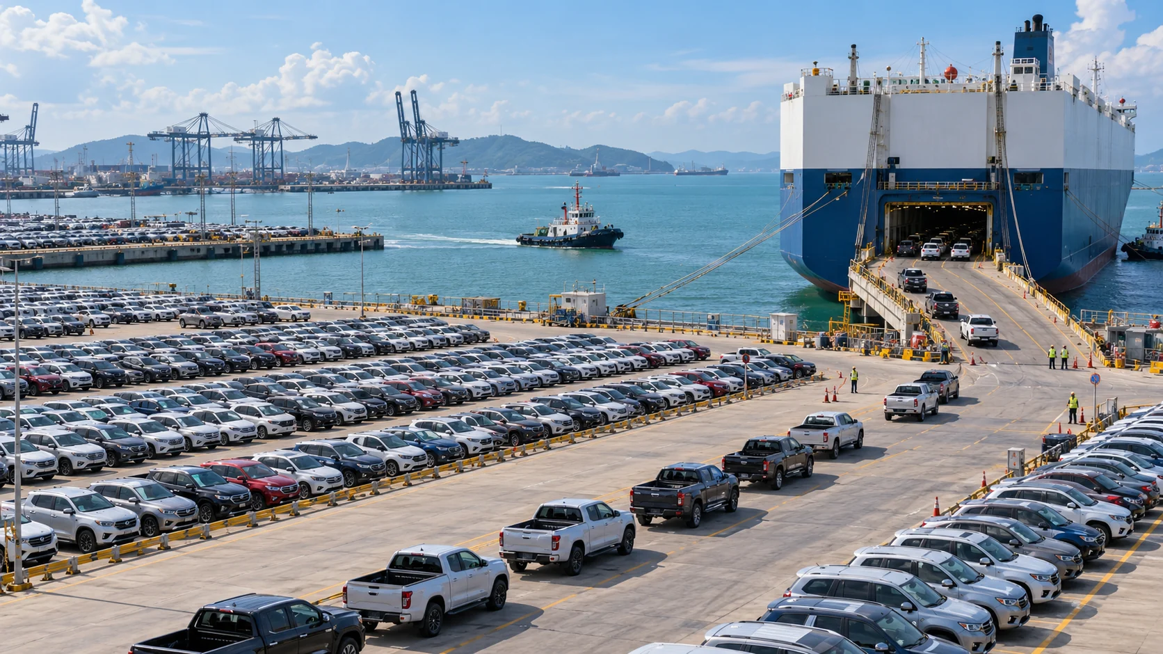 Illustrative port scene for Laem Chabang Port