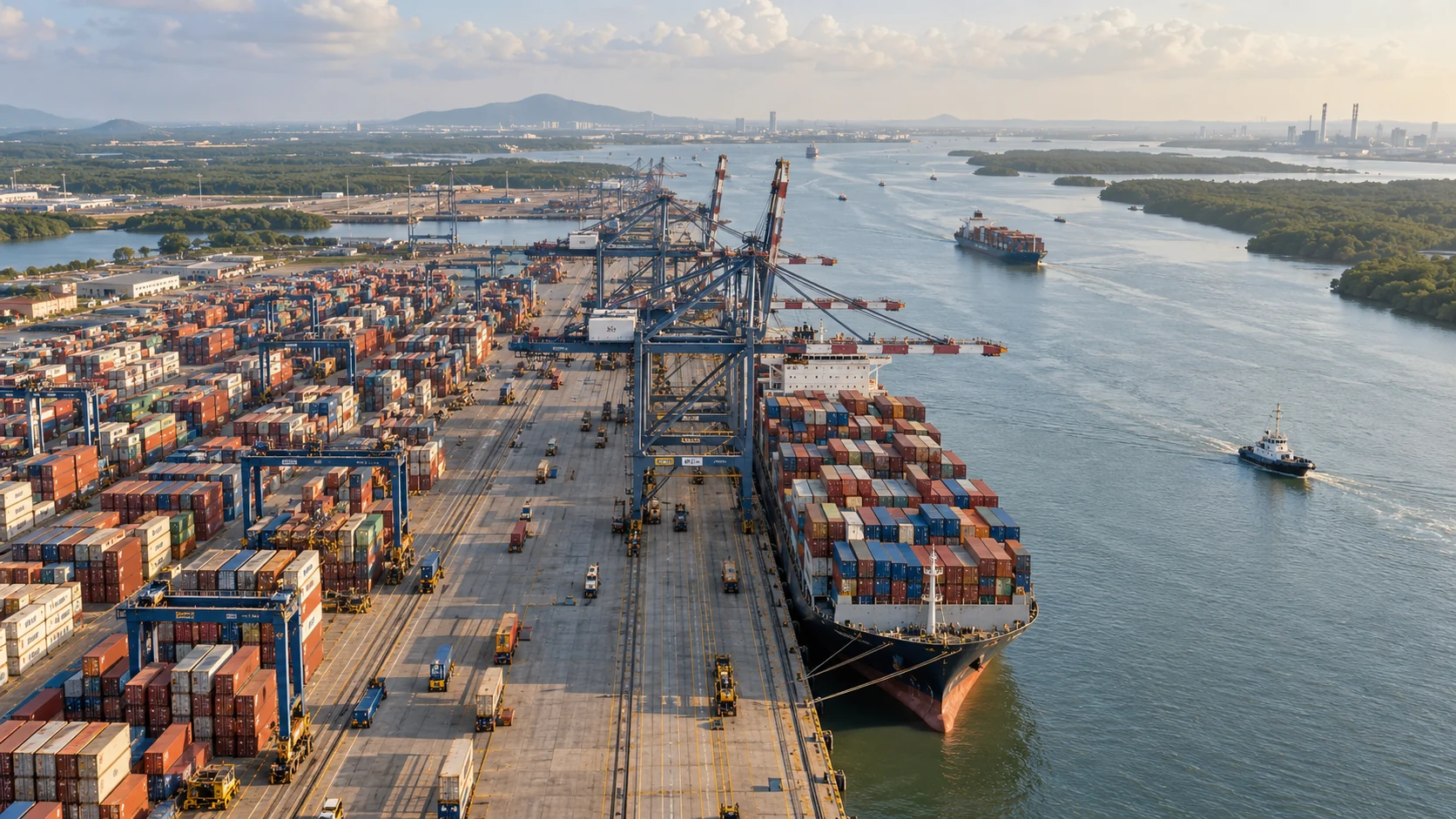 Illustrative port scene for Tan Cang Cai Mep International Terminal